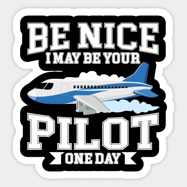 Funny Pilot Airplane Passenger Airplane Flying Sticker by wbdesignz